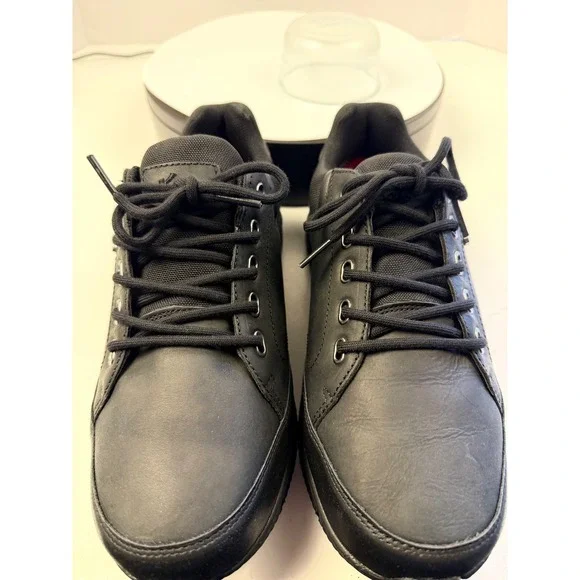 Xelero Men's Black Leather Arch Support Walking Performance Sneakers9 4E Wide